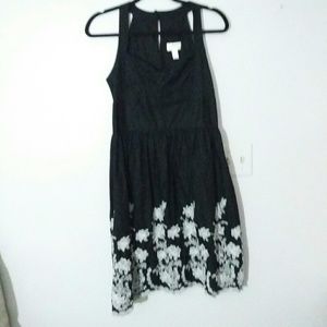 Loft Ann Taylor black cotton sleeveless dress